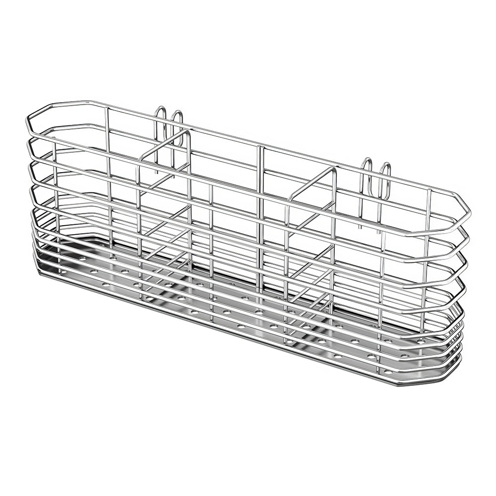 Adjustable Stainless Steel Over Sink Dish Drying Rack with Utensil Holder